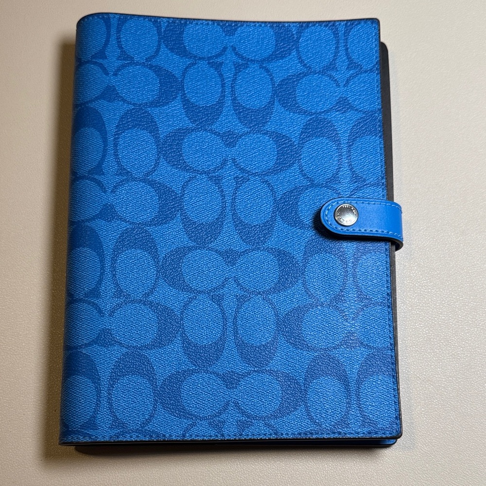 Coach Signature C Blue Notebook